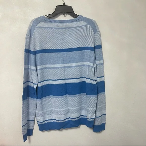 Calvin Klein Mens V-Neck Blue Long Sleeves Sweater- Size XL - New With Tag - Picture 10 of 10